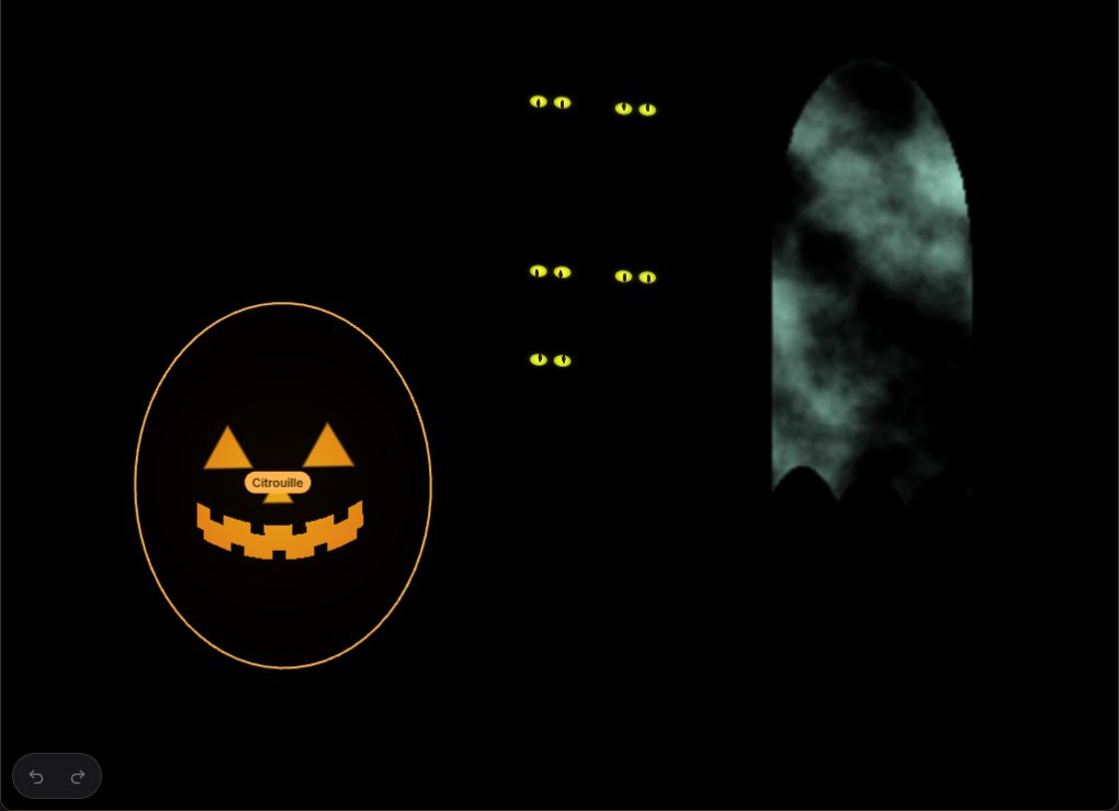 Projection mapping d’Halloween : visage de citrouille, yeux et fantôme projetés avec Mappa Luce